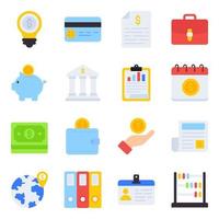 Pack of Business Flat Icons vector