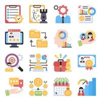Pack of Operations Management Flat Icons
