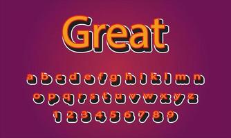 Great text alphabet vector