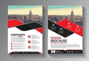 red flyer business template set vector