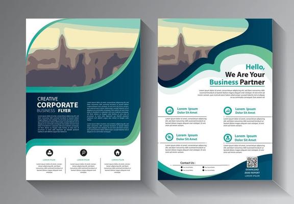 Brochure design, cover modern layout set
