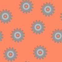 Seamless pattern with gears. Unusual vector background or technical illustration. For print or web.