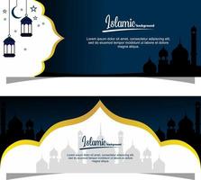 Islamic background with mosque. Islamic banners. vector