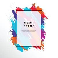 colorful splash frame vector background