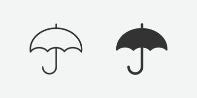 ilustración vectorial de icono de paraguas vector
