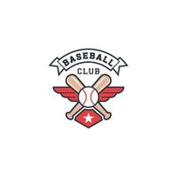 guardar descargar vista previa inspiración para el diseño del logotipo del campeonato de béisbol. logotipo de la plantilla. plantilla de logotipo de béisbol. atrevido, juguetón, diseño de logotipo de entrenamiento vector