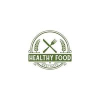 healty food logo in white background
