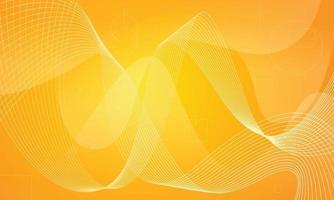 Fondo de forma geométrica naranja con línea abstracta vector