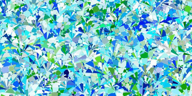 Light Blue, Green vector background with polygonal forms.