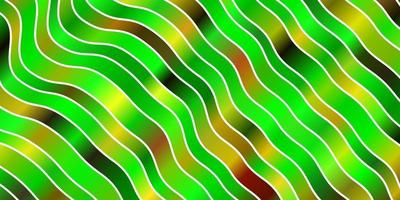 Light Green, Yellow vector background with wry lines.
