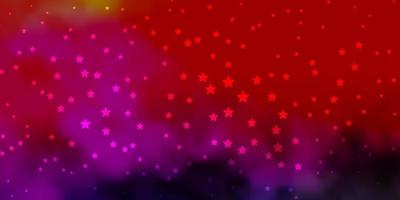 Dark Multicolor vector texture with beautiful stars.