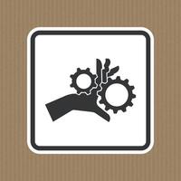 Hand Entanglement Rotating Gears Symbol Sign Isolate On White Background,Vector Illustration EPS.10 vector