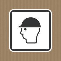 Symbol Wear Head Protection Isolate On White Background,Vector Illustration EPS.10 vector