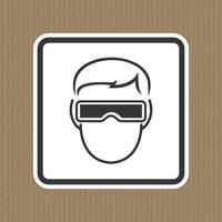 Symbol wear goggles Sign Isolate On White Background,Vector Illustration EPS.10 vector