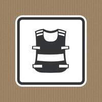 Symbol Wear Vest Isolate On White Background,Vector Illustration EPS.10 vector