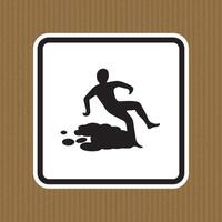 Beware Slippery Surface Symbol Isolate On White Background,Vector Illustration EPS.10 vector