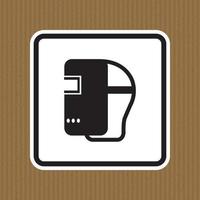 Symbol Wear Welding Helmet Isolate On White Background,Vector Illustration EPS.10 vector