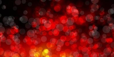 Dark Orange vector background with spots.