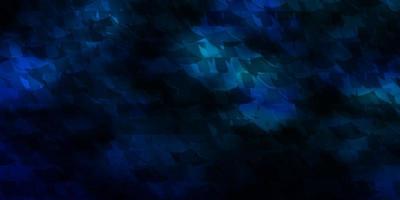 Telón de fondo de vector azul oscuro con líneas, triángulos.