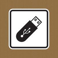 Do Not Use Flash Drive Symbol Sign Isolate On White Background,Vector Illustration vector