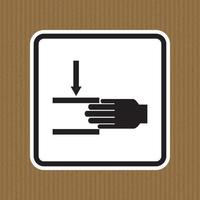 Beware Of Crushing Hand Symbol Isolate On White Background,Vector Illustration EPS.10 vector