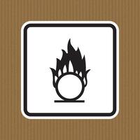 Beware Oxidizing Substance Symbol Isolate On White Background,Vector Illustration EPS.10 vector