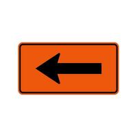 Go Left By The Arrows Road Symbol Sign Isolate on White Background,Vector Illustration vector