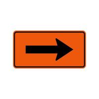 Go Right By The Arrows Road Symbol Sign Isolate on White Background,Vector Illustration vector