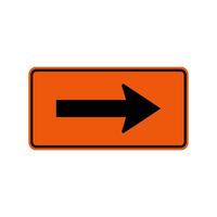 Go Right By The Arrows Road Symbol Sign Isolate on White Background,Vector Illustration vector