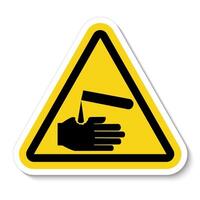 Beware Corrosives Symbol Isolate On White Background,Vector Illustration EPS.10 vector