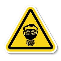Symbol wear respirator protection Sign Isolate On White Background,Vector Illustration EPS.10 vector