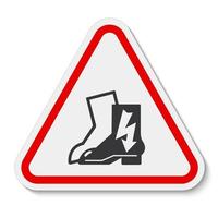 símbolo usar zapatos eléctricos firmar aislar sobre fondo blanco, ilustración vectorial eps.10 vector