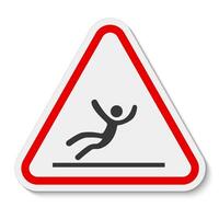 Beware Slippery Surface Symbol Isolate On White Background,Vector Illustration EPS.10 vector