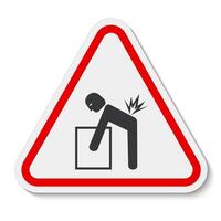 Lifting Hazard Symbol Sign Isolate On White Background,Vector Illustration EPS.10 vector