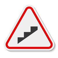 Beware Slope Step Symbol Isolate On White Background,Vector Illustration EPS.10 vector