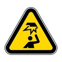 Beware Overhead Obstacles Symbol Isolate On White Background,Vector Illustration EPS.10 vector