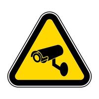 Signo de símbolo de cámara de seguridad CCTV, ilustración vectorial, aislar en la etiqueta de fondo blanco .eps10 vector