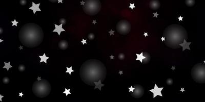 Dark Pink vector backdrop with circles, stars.