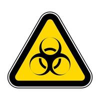 Beware Biological Hazard Symbol Isolate On White Background,Vector Illustration EPS.10 vector