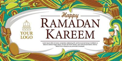 Ramadan Horizontal Banner vector