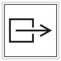 Output Exit Non-Electrical Symbol Sign, Vector Illustration, Isolate On White Background Label. EPS10