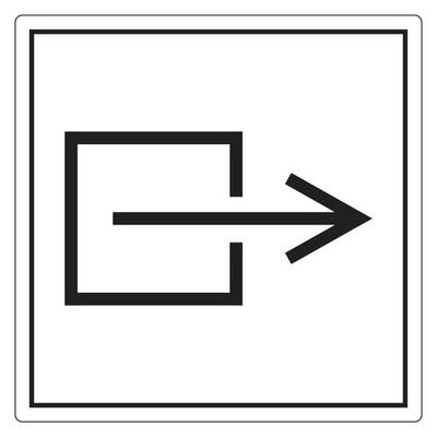Output Exit Non-Electrical Symbol Sign, Vector Illustration, Isolate On White Background Label. EPS10