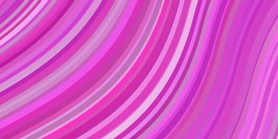 Light Pink vector background with curves.