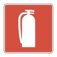 Fire Extinguisher Sign on white background vector