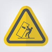 Body Crush Tip over Hazard Symbol Sign Isolate On White Background,Vector Illustration EPS.10 vector