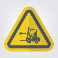 Forklift Point Left Symbol Sign Isolate On White Background,Vector Illustration EPS.10 vector