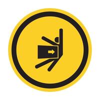 Body Crush Force From Side Symbol Sign Isolate On White Background,Vector Illustration EPS.10 vector