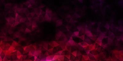 Telón de fondo de vector rosa claro con líneas, triángulos.