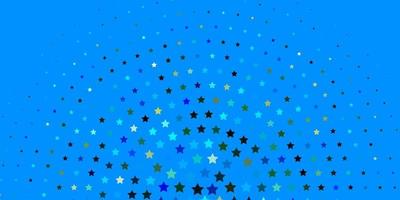 diseño de vector azul claro con estrellas brillantes.