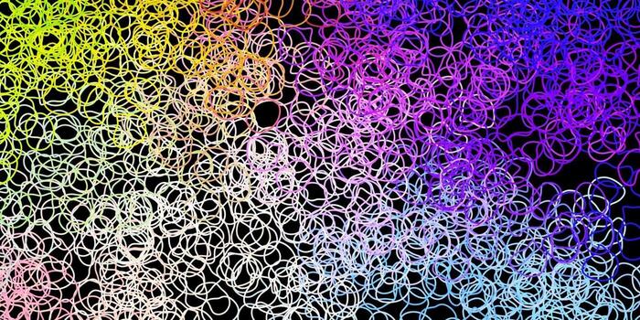 Dark multicolor vector pattern with abstract shapes.